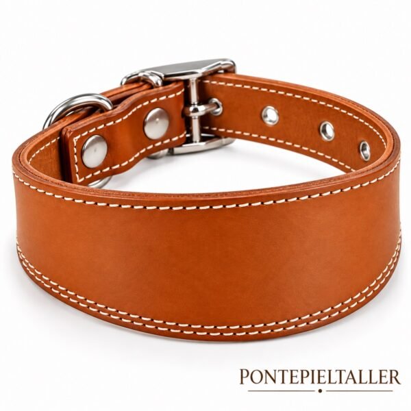RF-6021-COLLAR-SIN FORRO-CUERO-1 Collar para Galgo Básico sin Forro Interior