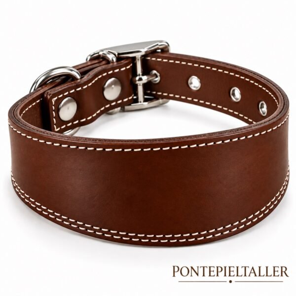 RF-6021-COLLAR-SIN FORRO-MARRON-1 Collar para Galgo Básico sin Forro Interior