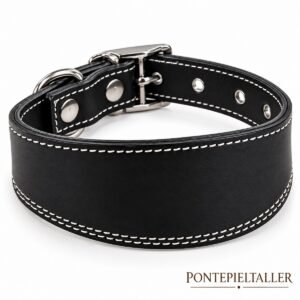 RF-6021-COLLAR-SIN FORRO-NEGRO-1 Collar para Galgo Básico sin Forro Interior