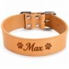 RF-6012-Collar de cuero grabado para perro Max Collar Ancho de Cuero para Perros Grandes 5 cm – Artesanal y Resistente