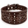 Collar Artesanal de Cuero para Galgo Picado – Modelo Alhambra
