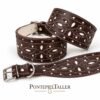 Collar Artesanal de Cuero para Galgo Picado – Modelo Alhambra