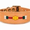 RF-6018-COLLAR-COSIDO ARGENTINO-NATURAL-1 Collar para Galgo de Cuero Artesanal Argentino – Herrajes Oro Viejo