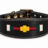 RF-6018-COLLAR-COSIDO ARGENTINO-NEGRO-1 Collar para Galgo de Cuero Artesanal Argentino – Herrajes Oro Viejo